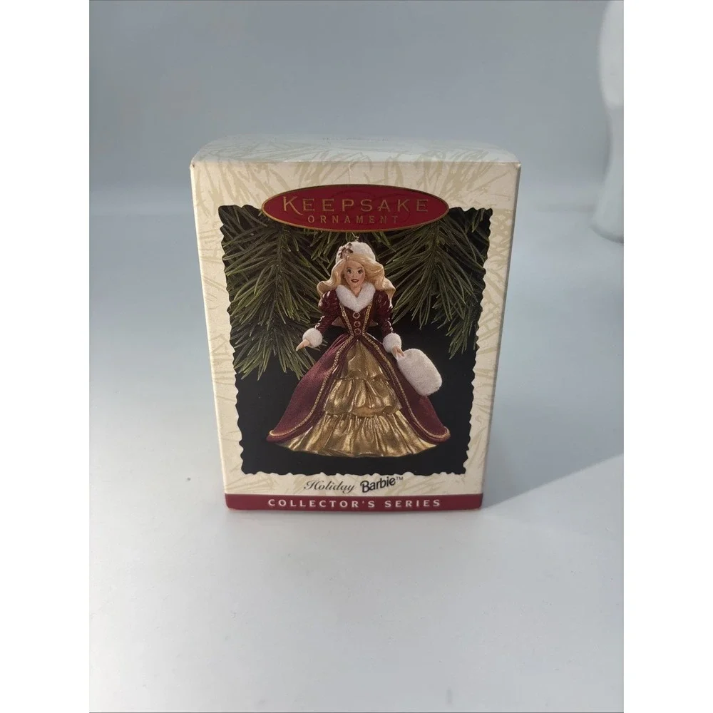 Vintage‎ Hallmark Keepsake Ornament Holiday Barbie 1996